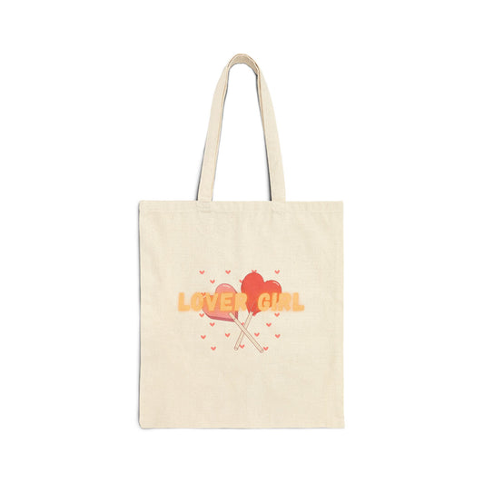 Daite Lover Girl Cotton Canvas Tote Bag