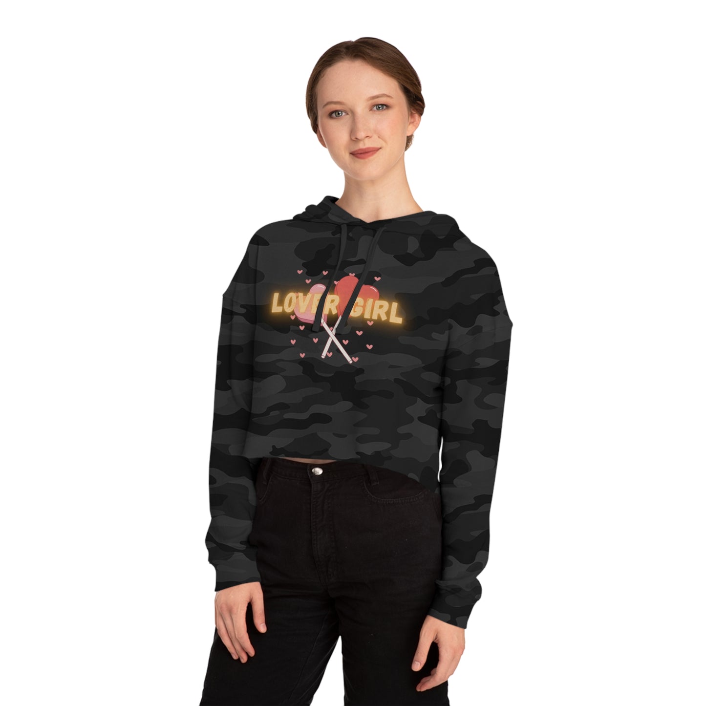 Daite Lover Girl Cropped Girlfriend Hoodie