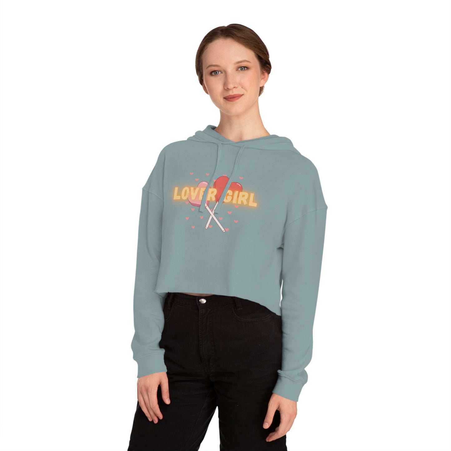 Daite Lover Girl Cropped Girlfriend Hoodie